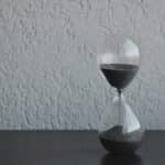 image of hourglass showing time running out